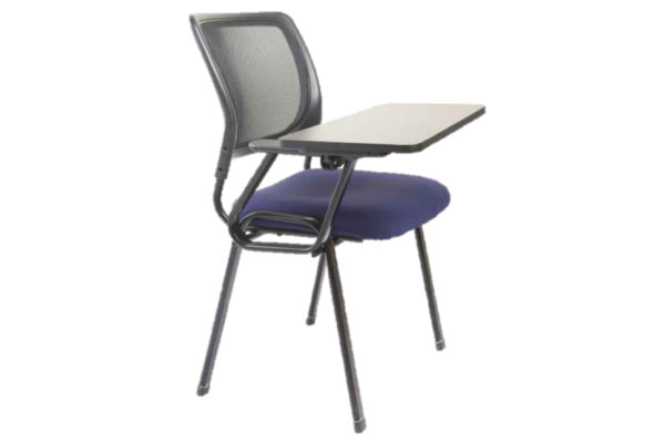 Prima-Chair-Mesh-Side-II-With-Writing-Pad-BL