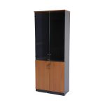 High-Cabinet-With-Half-Glass-Doors